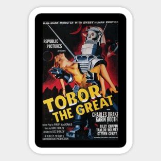 Classic Science Fiction Movie Poster - Tobor the Great Sticker